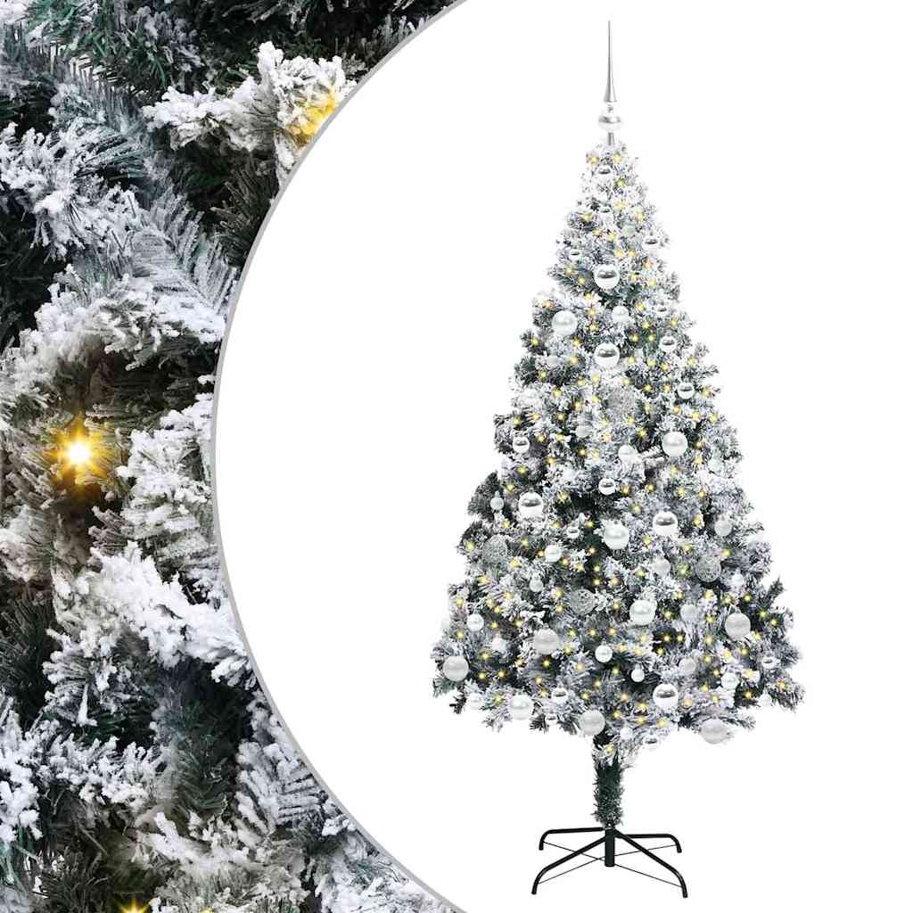 Vidaxl kunstkerstboom wit 180 cm pvc en staal en kunststof