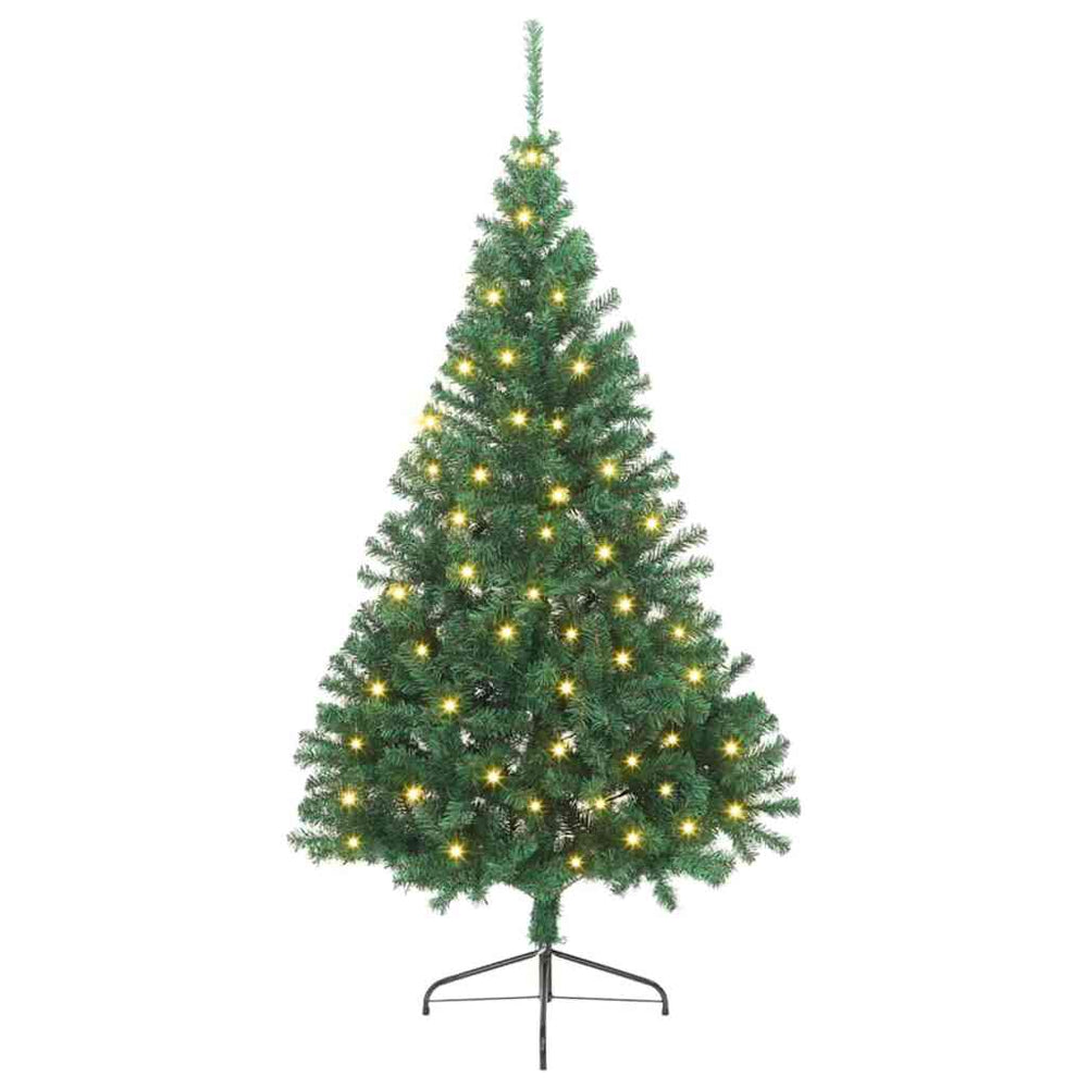 Vidaxl kunstmatig voorverlicht kerstboom met 300 led groen 240 cm pvc