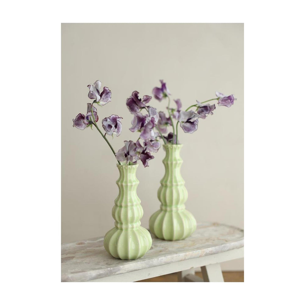 Ideas 4 seasons vaas delphi ø10,3xh20cm linde groen