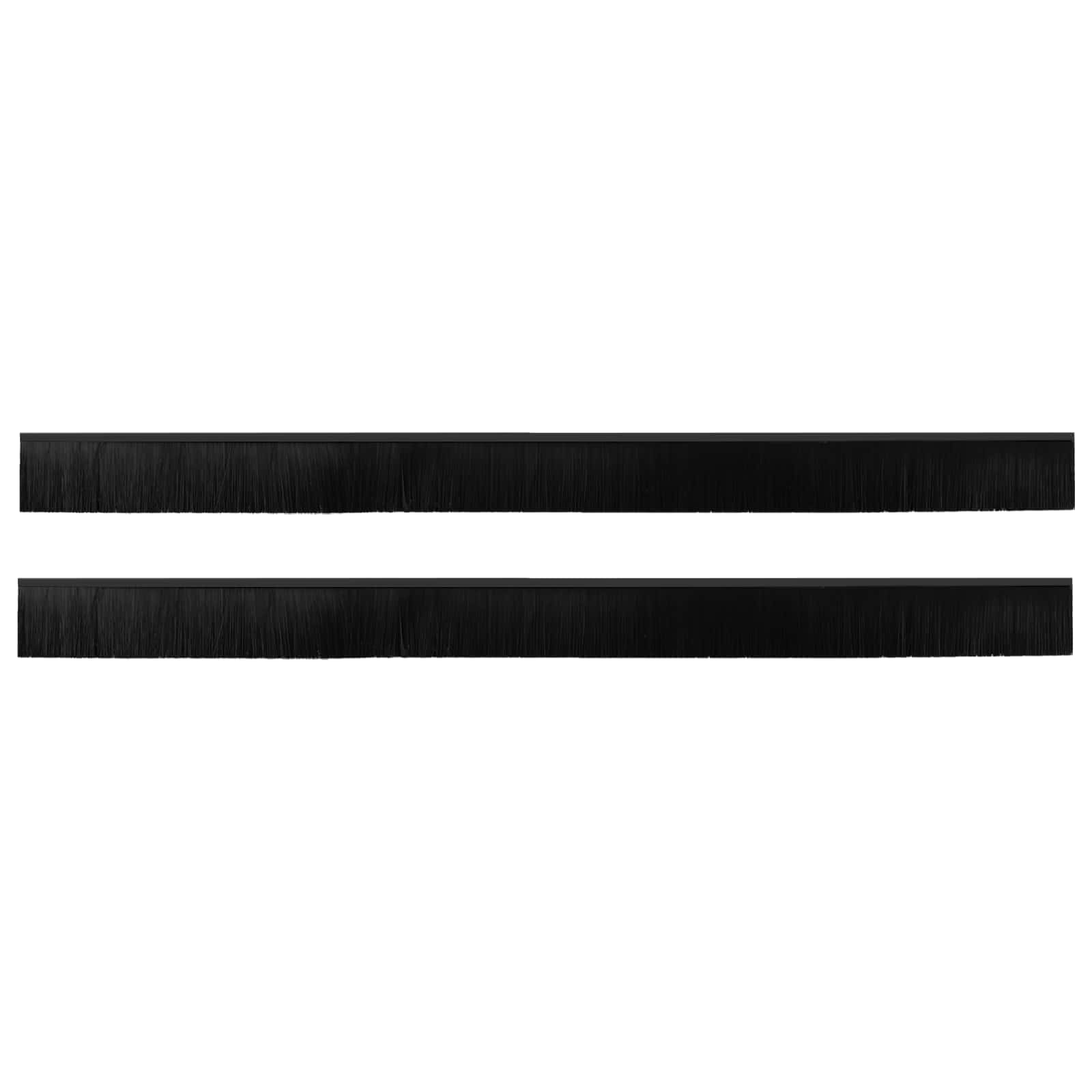 Vidaxl zelfklevende deurborstels 2 st zwart 100 cm aluminium legering