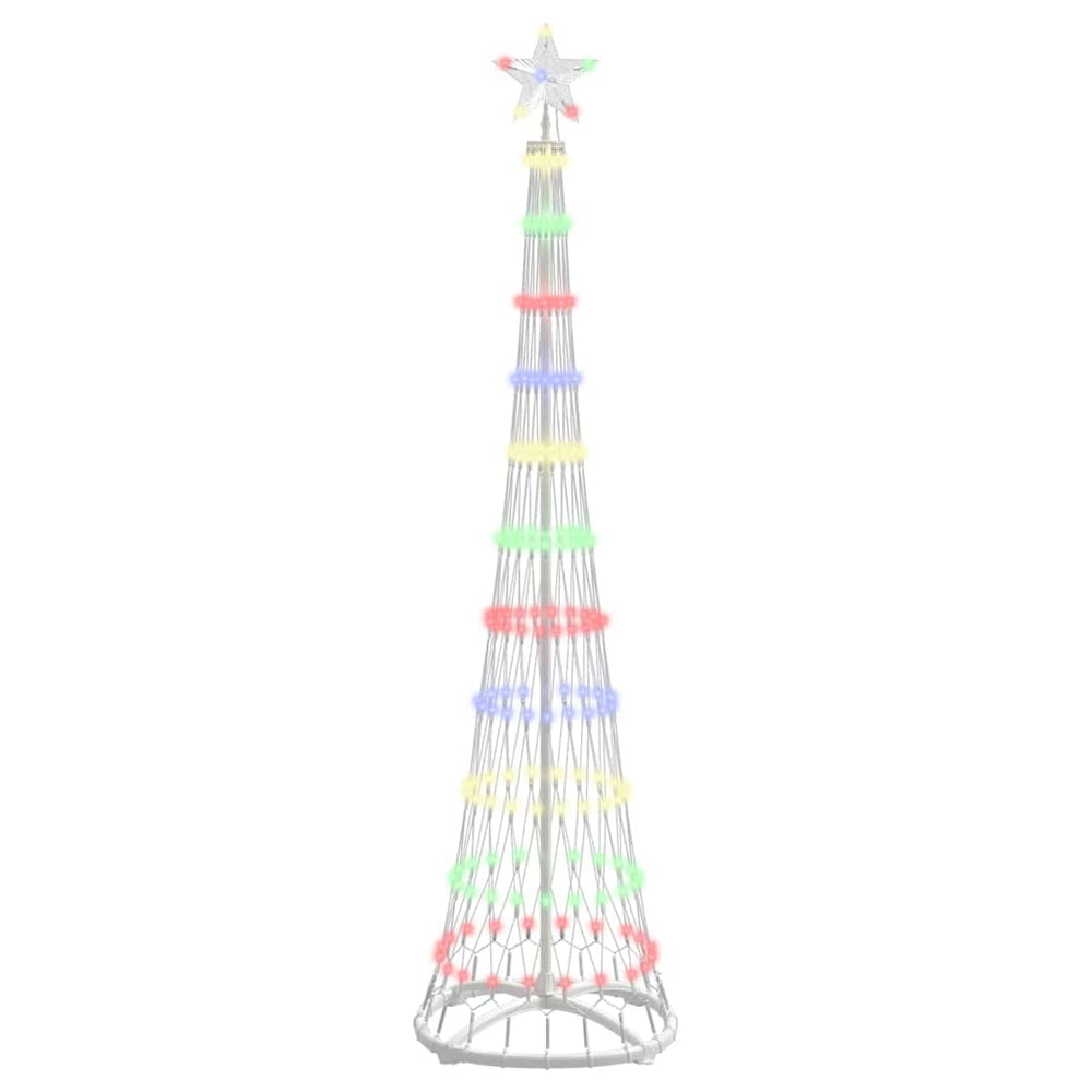Vidaxl led kerstboom met 230 led multikleur 51 x 51 x 190 cm metaal