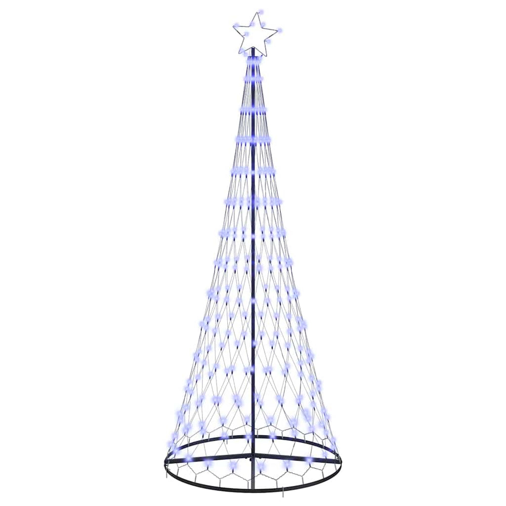 Vidaxl led kerstboom met 295 led met standaard blauw 250 cm metaal