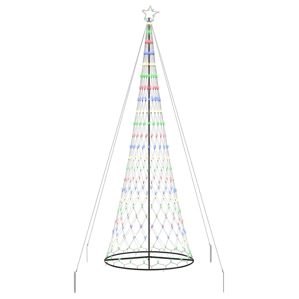 Vidaxl led kerstboom met 455 led multikleur 184.5 cm metaal