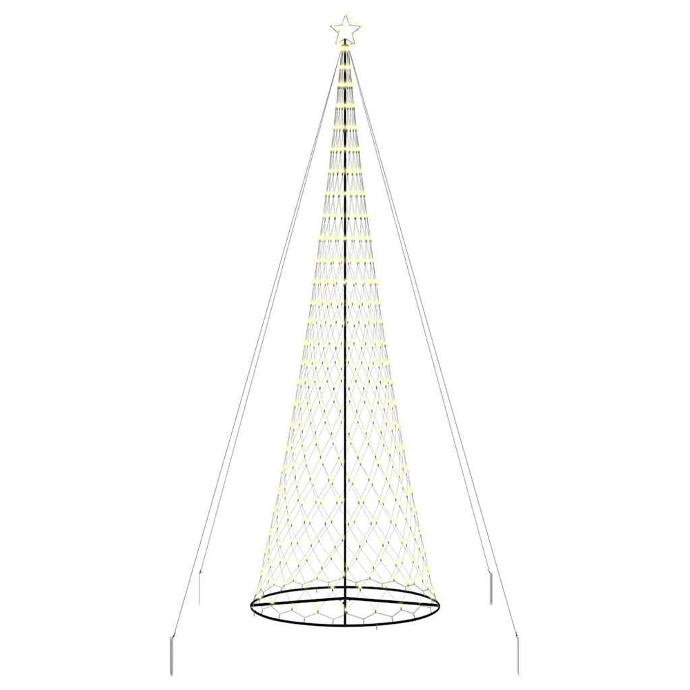 Vidaxl led kerstboom met 555 led met standaard warmwit 500 cm metaal