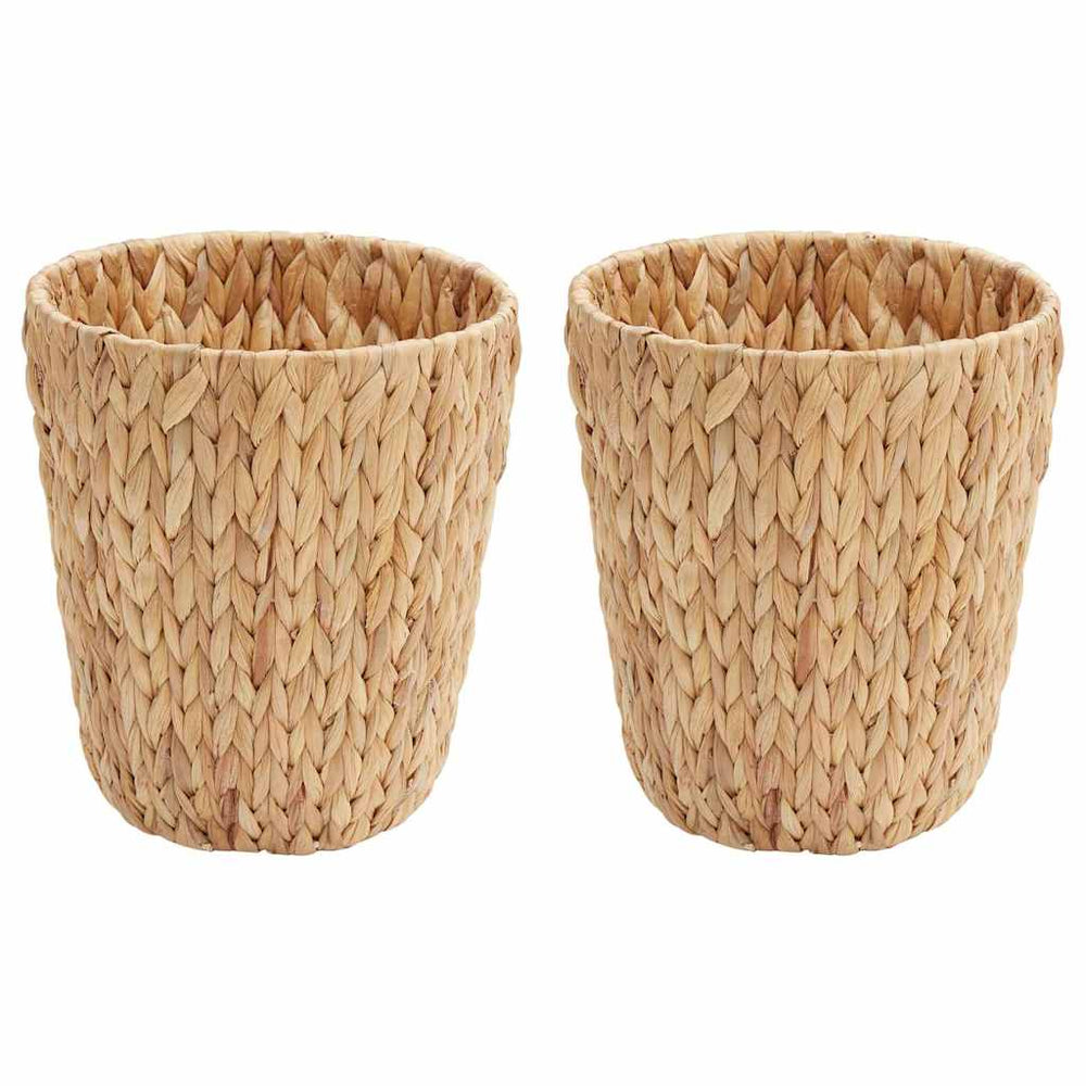 Vidaxl afvalpapier bakken 2 pcs naturel 26 x 26 x 29 cm waterhyacint