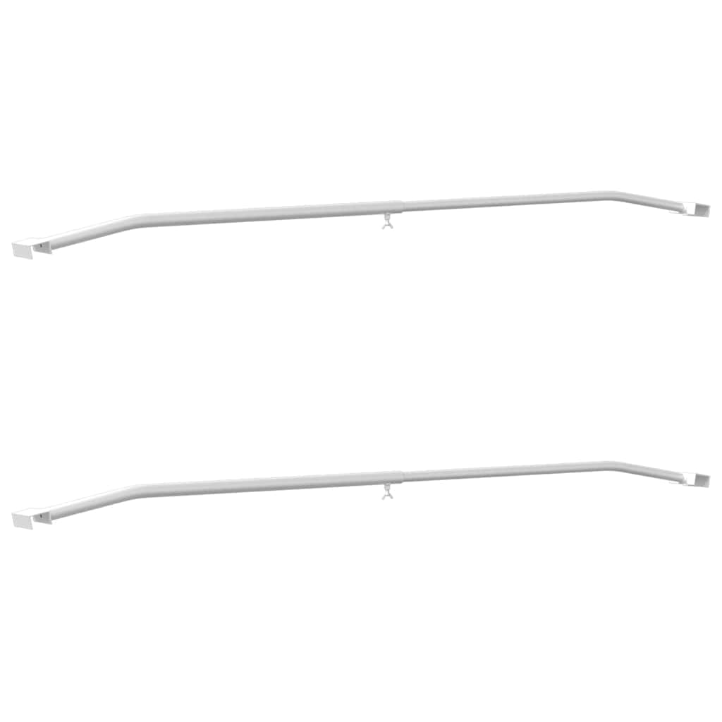 Vidaxl zeildoekbevestiging voor aanhangwagens 2 pcs zilver 100-145 cm