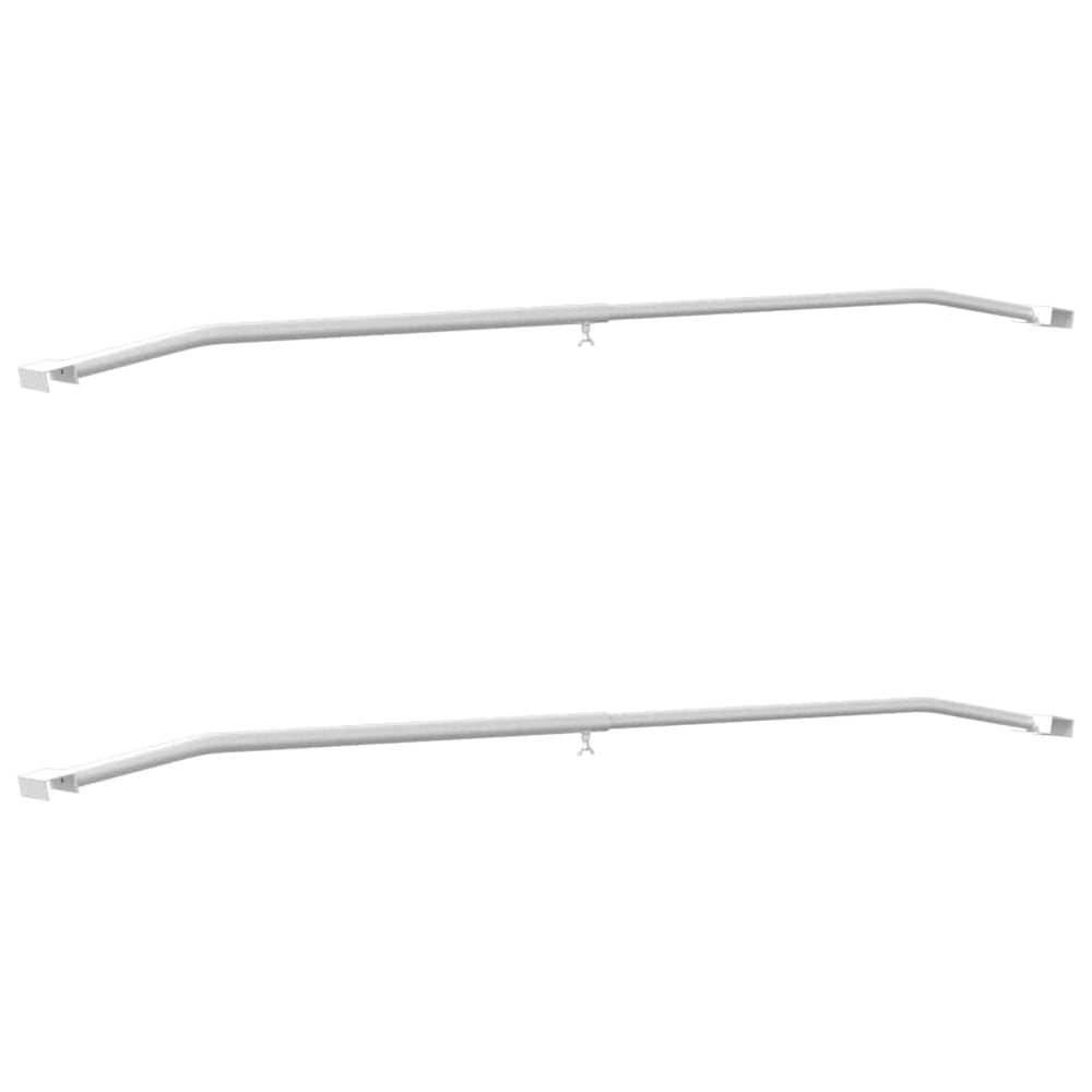 Vidaxl zeildoekbevestiging voor aanhangwagens 2 pcs zilver 100-145 cm