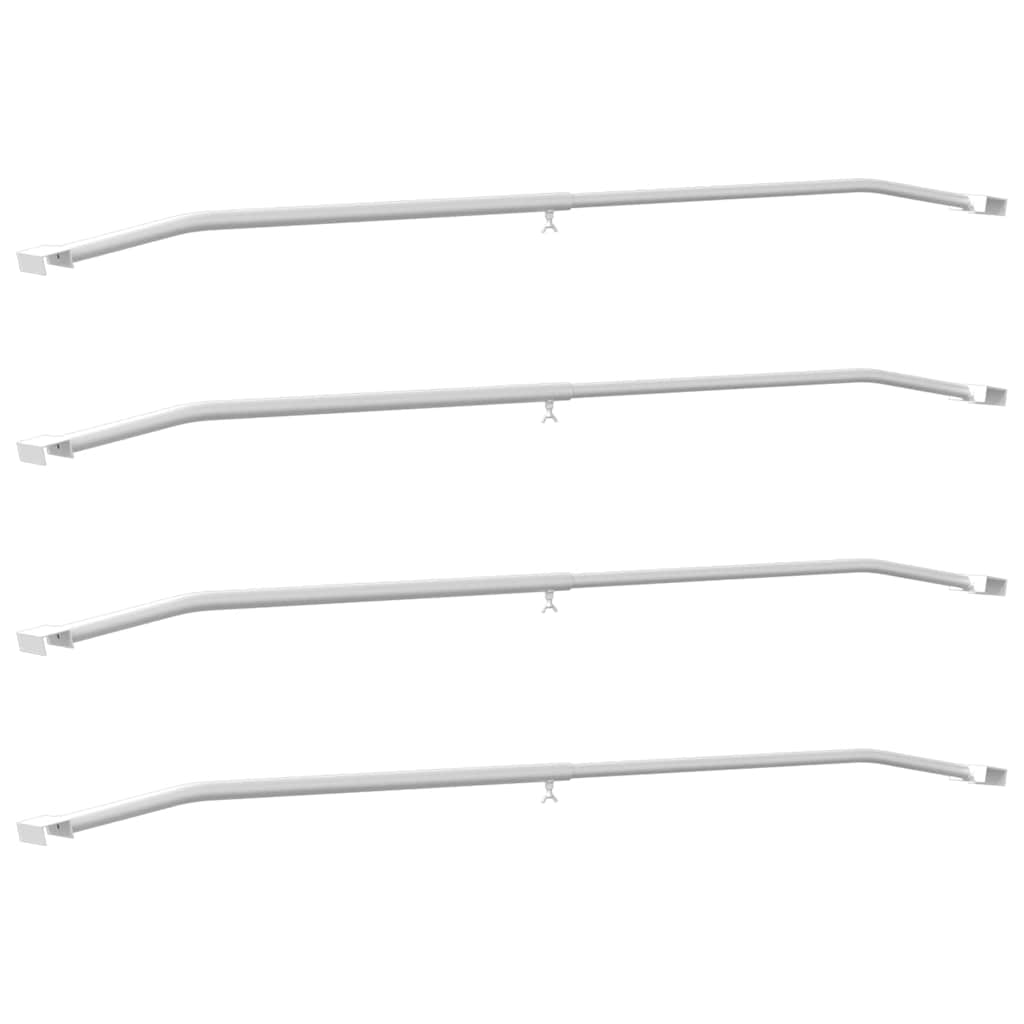 Vidaxl zeildoekbevestiging voor aanhangwagens 4 pcs zilver 100-145 cm
