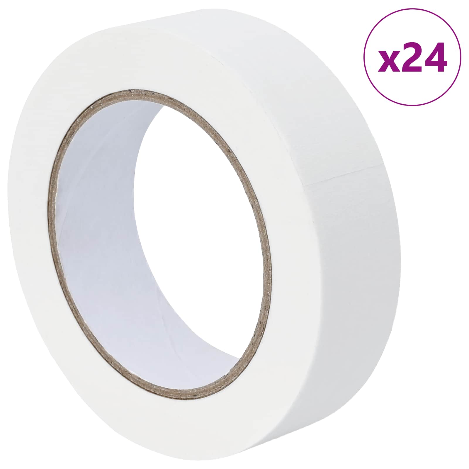 Vidaxl verf maskertapes 24 st wit 30mm x 50m papier