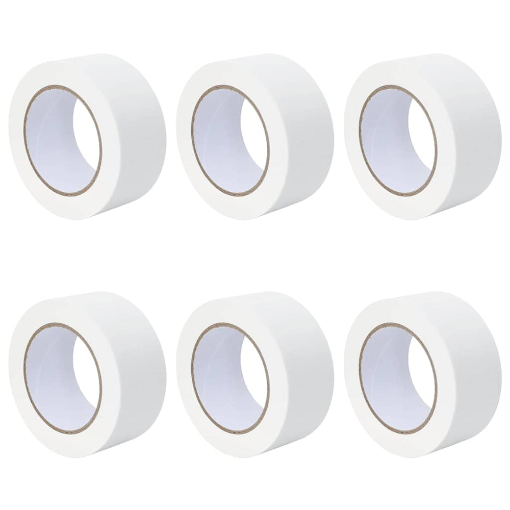 Vidaxl verf maskertapes 6 pcs wit 50mm x 50m papier