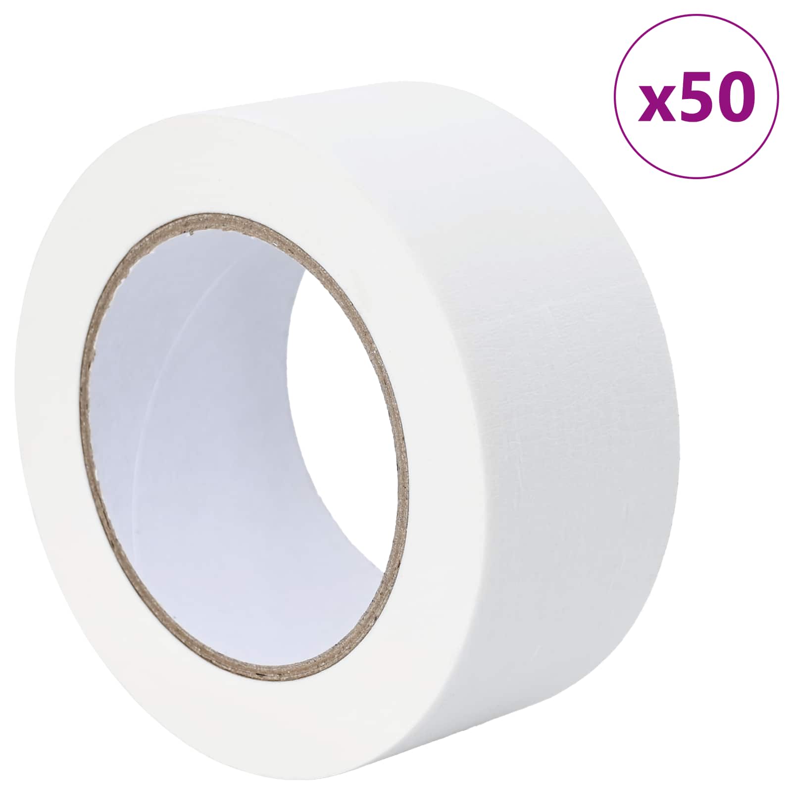 Vidaxl verf maskertapes 50 st wit 50mm x 50m papier