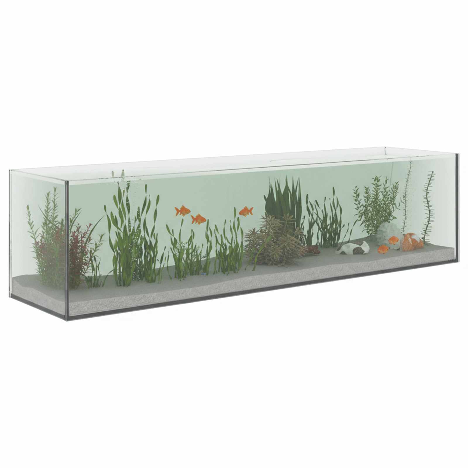 Vidaxl aquarium met opslag doorzichtig 80 x 20 x 20 cm glas