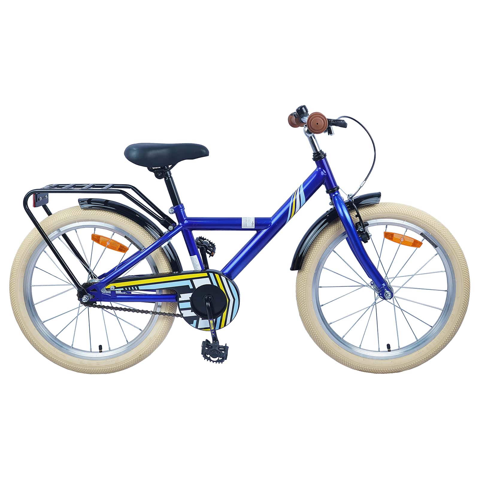 Vidaxl kinderfiets 24 inch voor 8-12 jaar oud donkerblauw