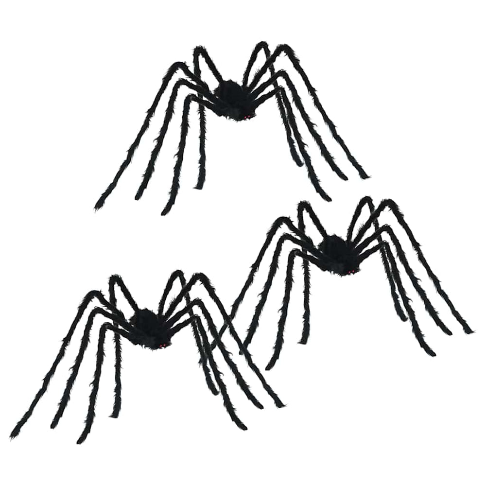 Vidaxl halloween spin decoratie 3 pcs zwart 200 cm polyester en staal