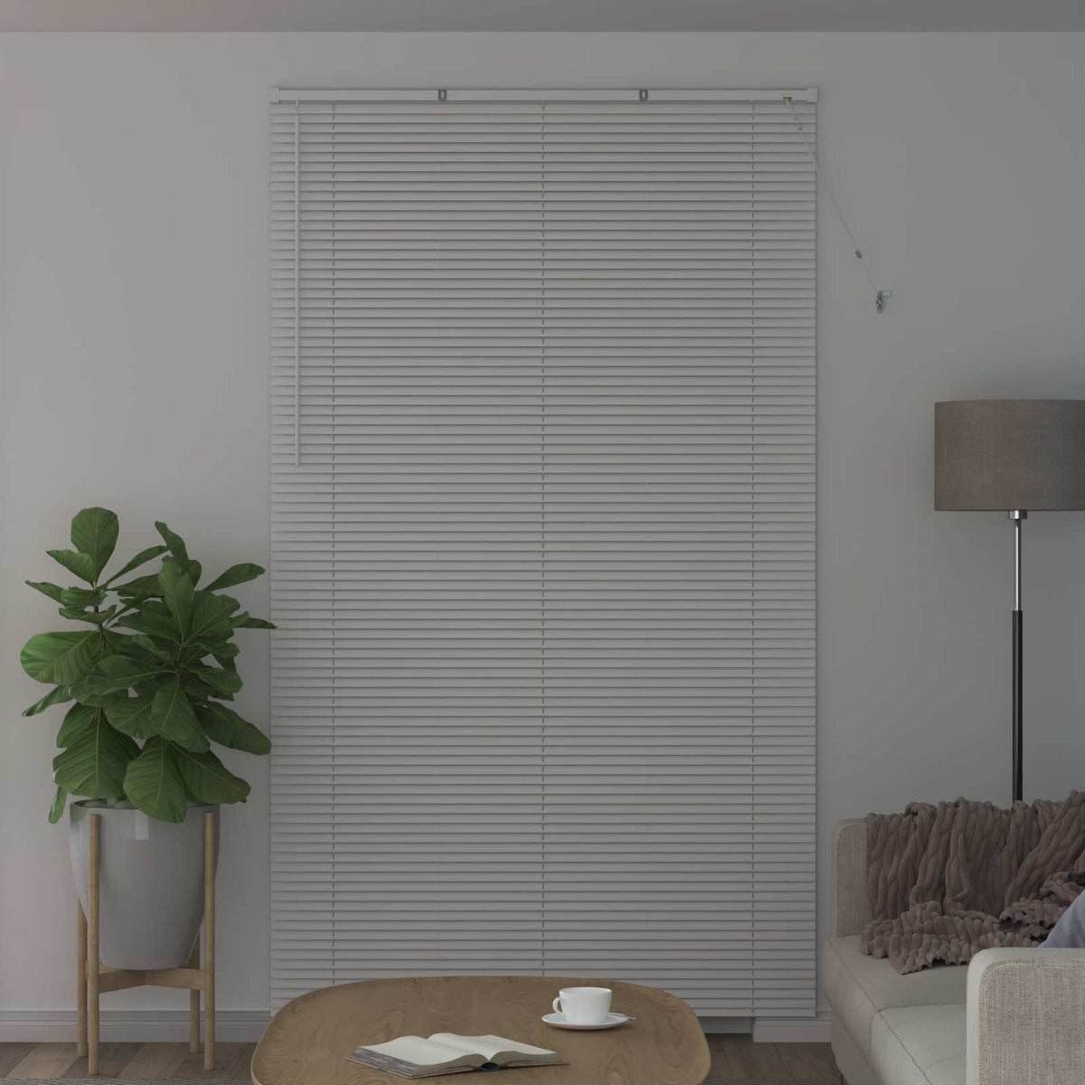 Vidaxl venetiaanse jaloezie wit 213 x 130 cm 25 mm pvc