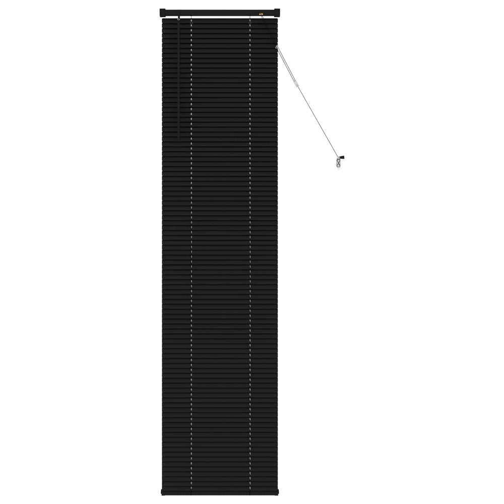 Vidaxl venetiaanse blind verstelbaar zwart 213 x 40 cm pvc