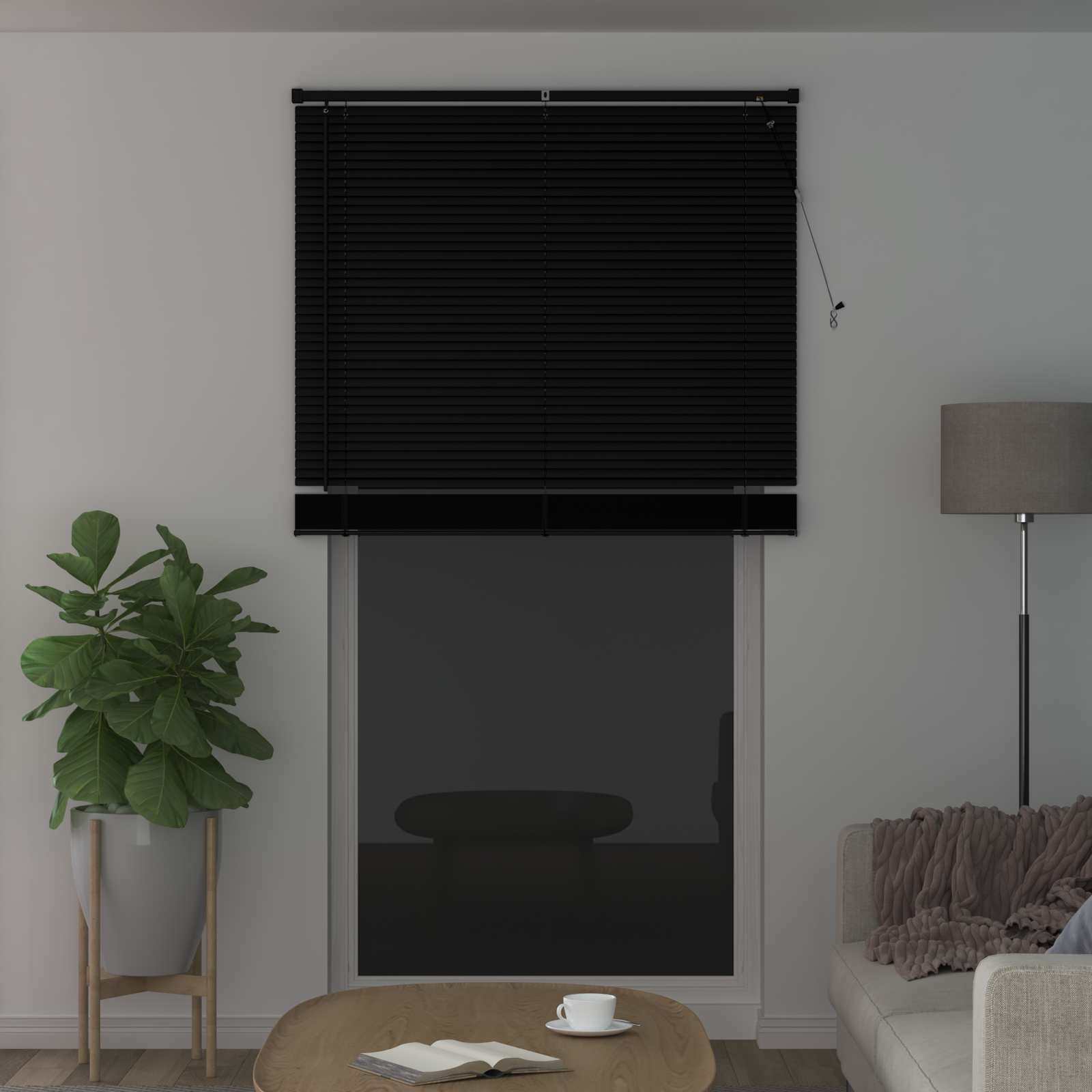 Vidaxl venetiaanse blind verstelbaar zwart 213 x 120 cm pvc