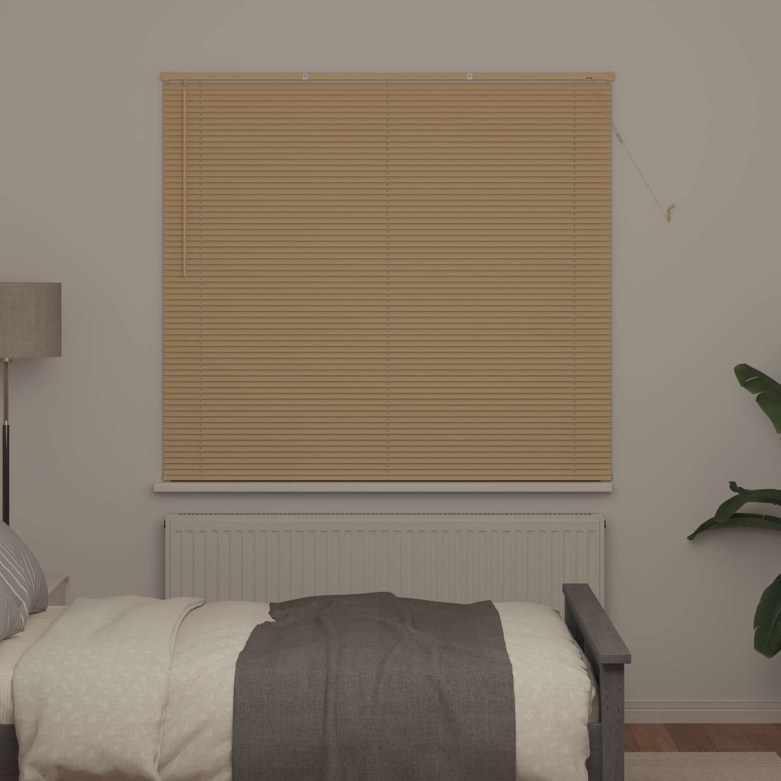 Vidaxl venetiaanse blind lichtbruin met patroon 150 x 130 cm pvc