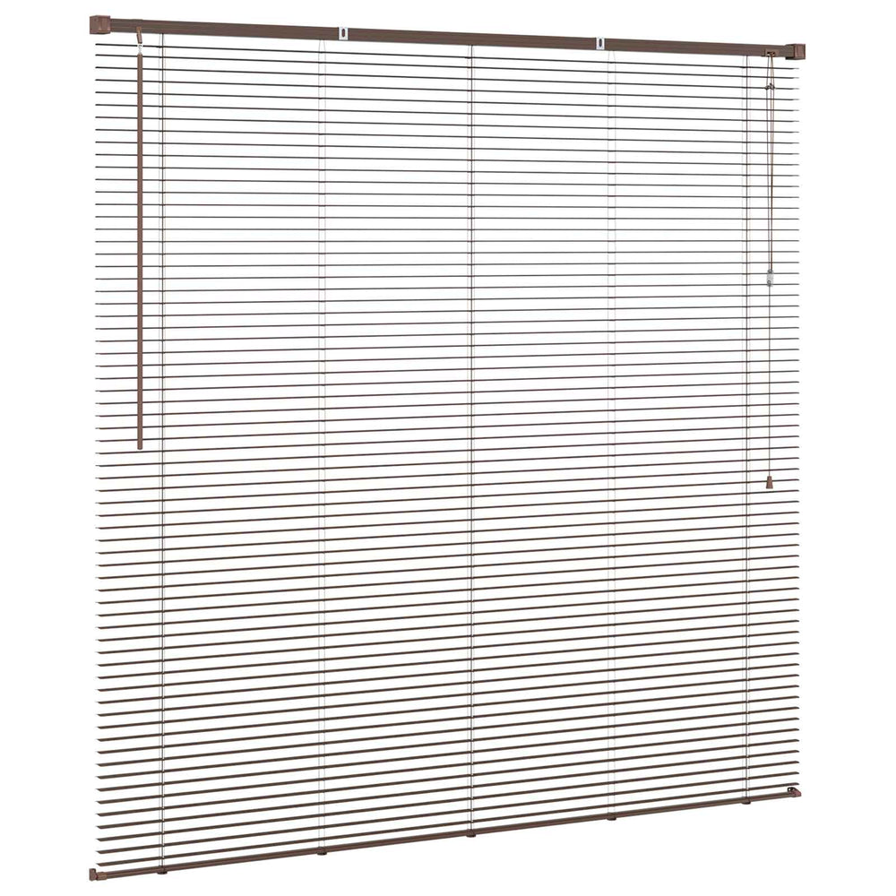 Vidaxl venetiaanse blind donkerbruin met patroon 150 x 150 cm pvc