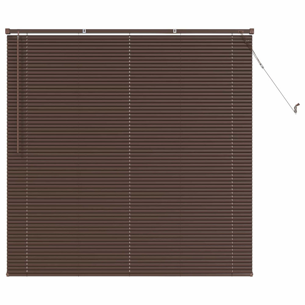 Vidaxl jaloezie donkerbruin met houtpatroon 160 x 150 cm pvc