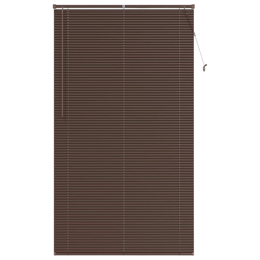 Vidaxl venetiaanse blind donkerbruin met patroon 213 x 120 cm pvc