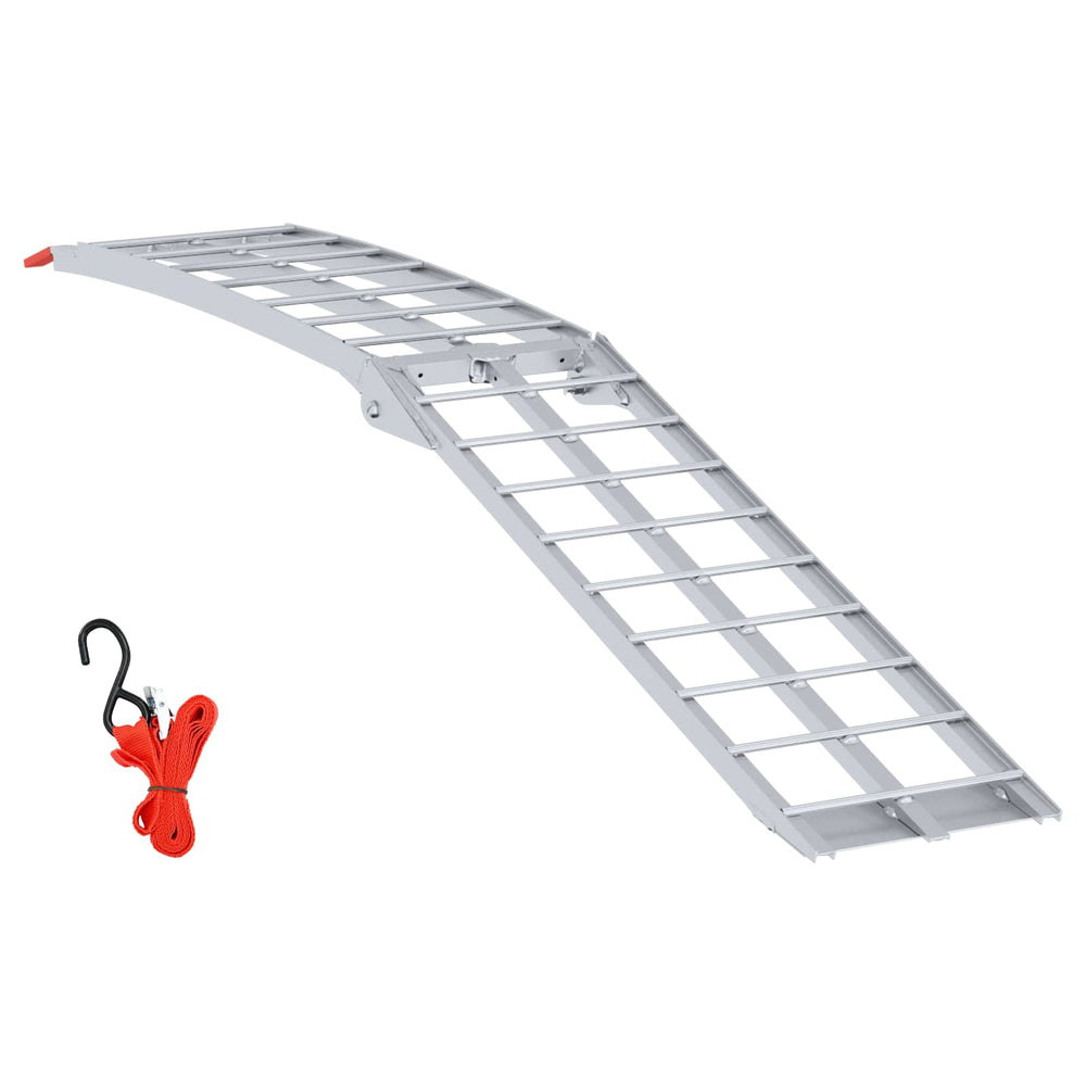 Vidaxl motorfietshelling zilver 180 x 28 x 5 cm aluminium