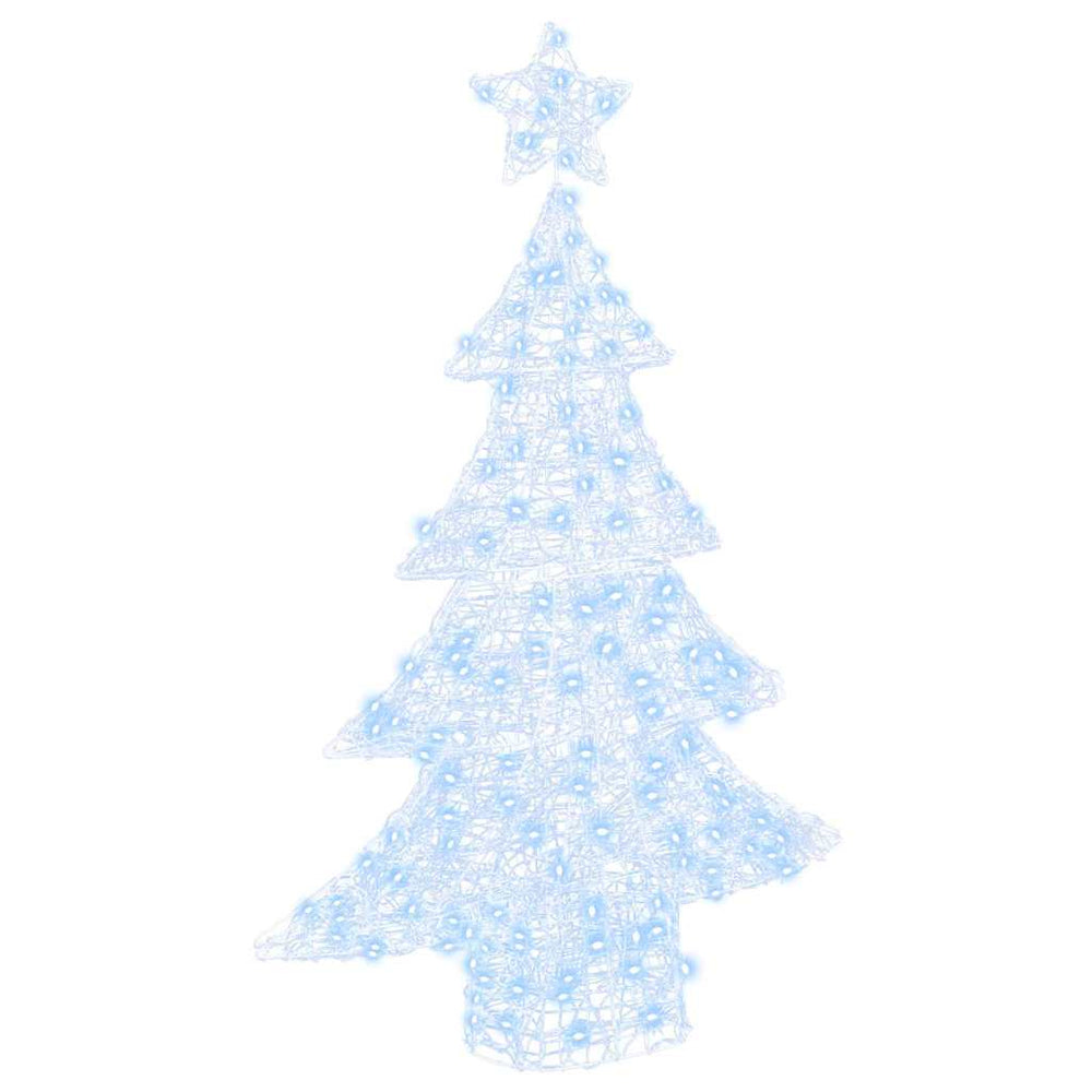 Vidaxl kerstboom met 100 led koudwit 120 cm acryl