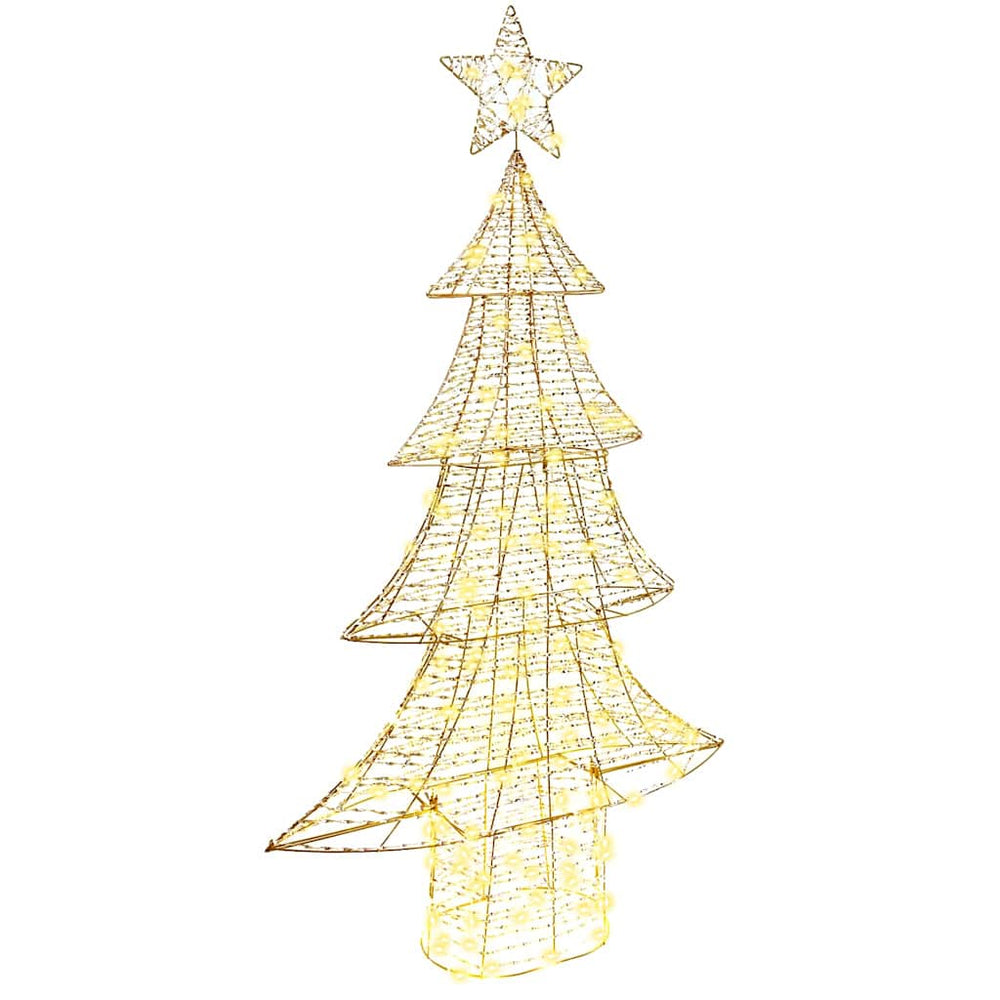 Vidaxl kerstboom met 160 led warmwit 151 cm pet