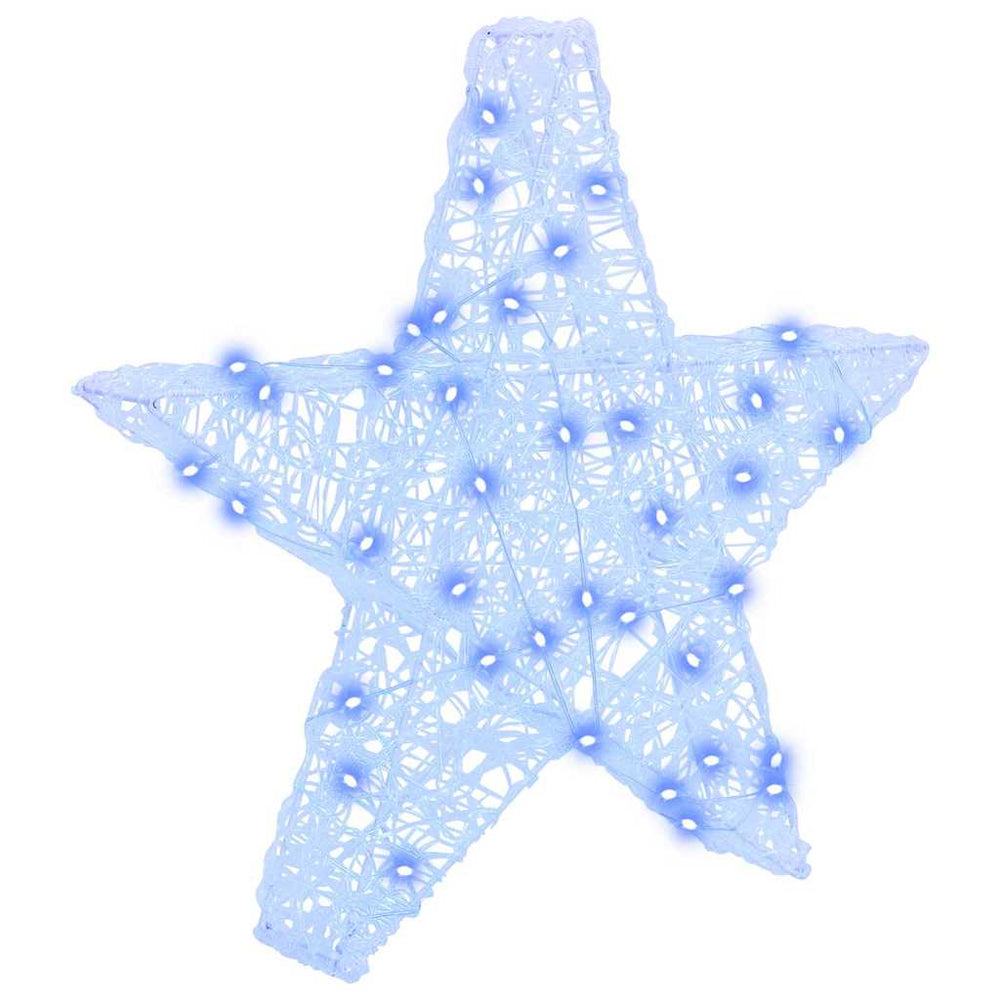 Vidaxl 3d ster met 50 led blauw 55 x 53,5 x 10 cm acryl