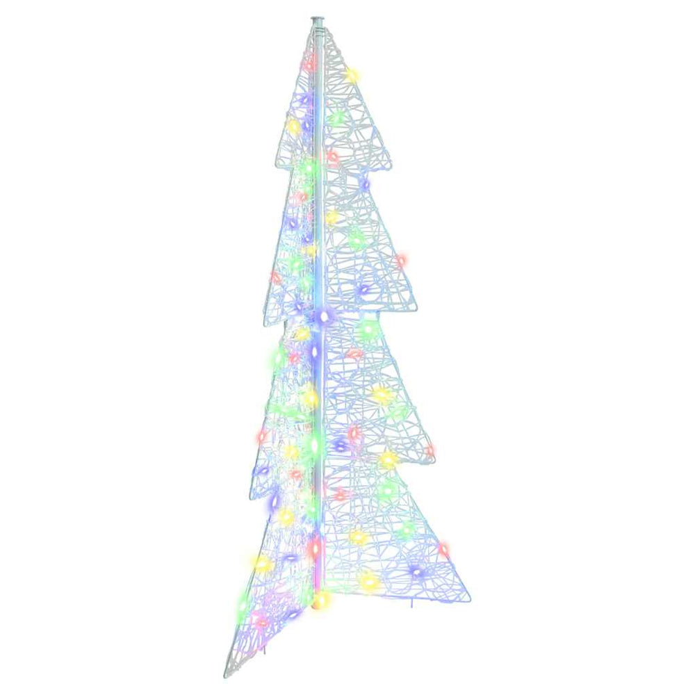 Vidaxl kerstboom met 100 led multikleur 120 cm acryl