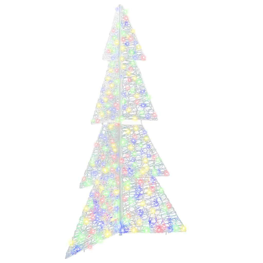 Vidaxl kerstboom met 240 led multikleur 180 cm acryl