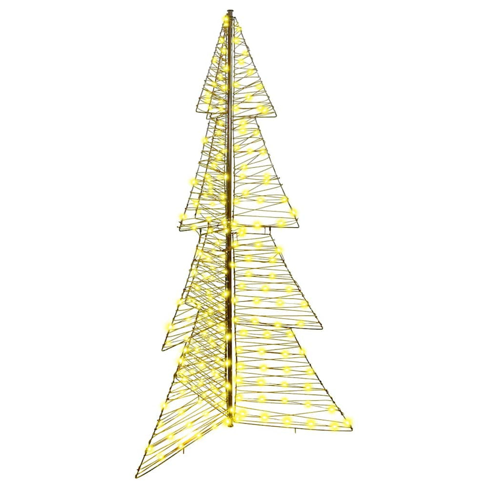 Vidaxl kerstboom met 240 led warmwit 180 cm rattan