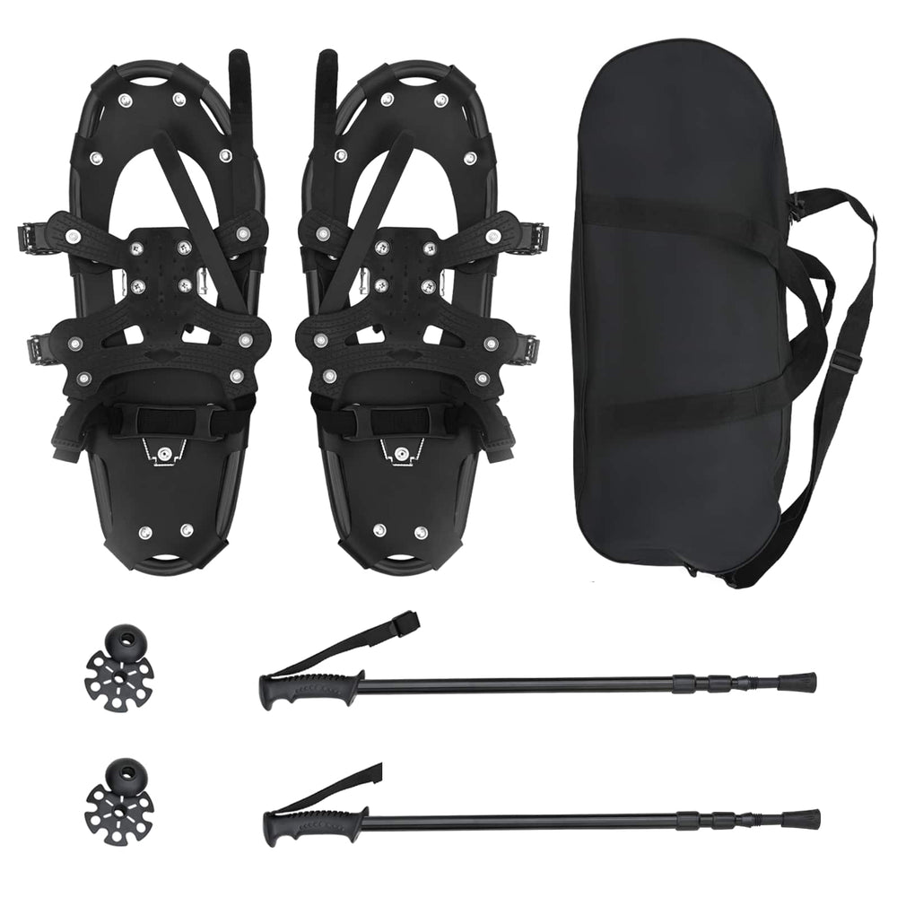 Vidaxl 3 in 1 sneeuwschoenen met wandelschoenen zwart 21 inches