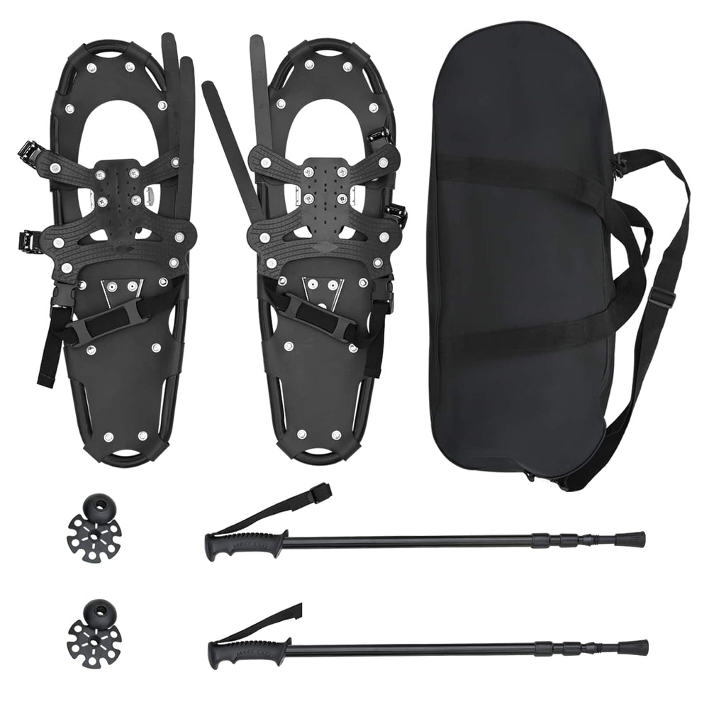 Vidaxl 3 in 1 sneeuwschoenen met wandelschoenen zwart 25 inches