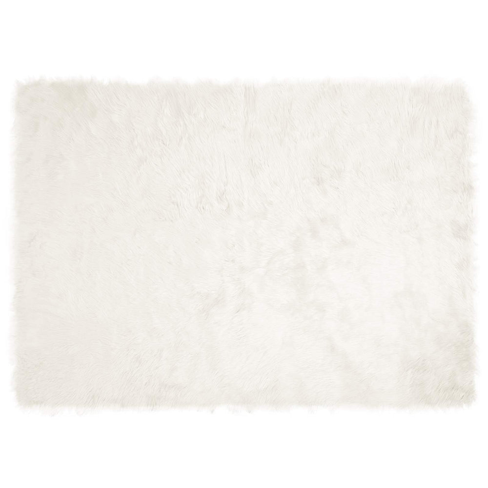 Vidaxl nep schapenvacht tapijt tafalla wit 120 x 170 cm polyester