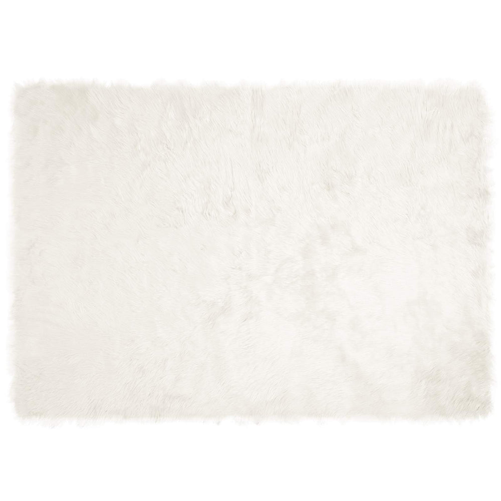 Vidaxl nep schapenvacht tapijt tafalla wit 140 x 200 cm polyester