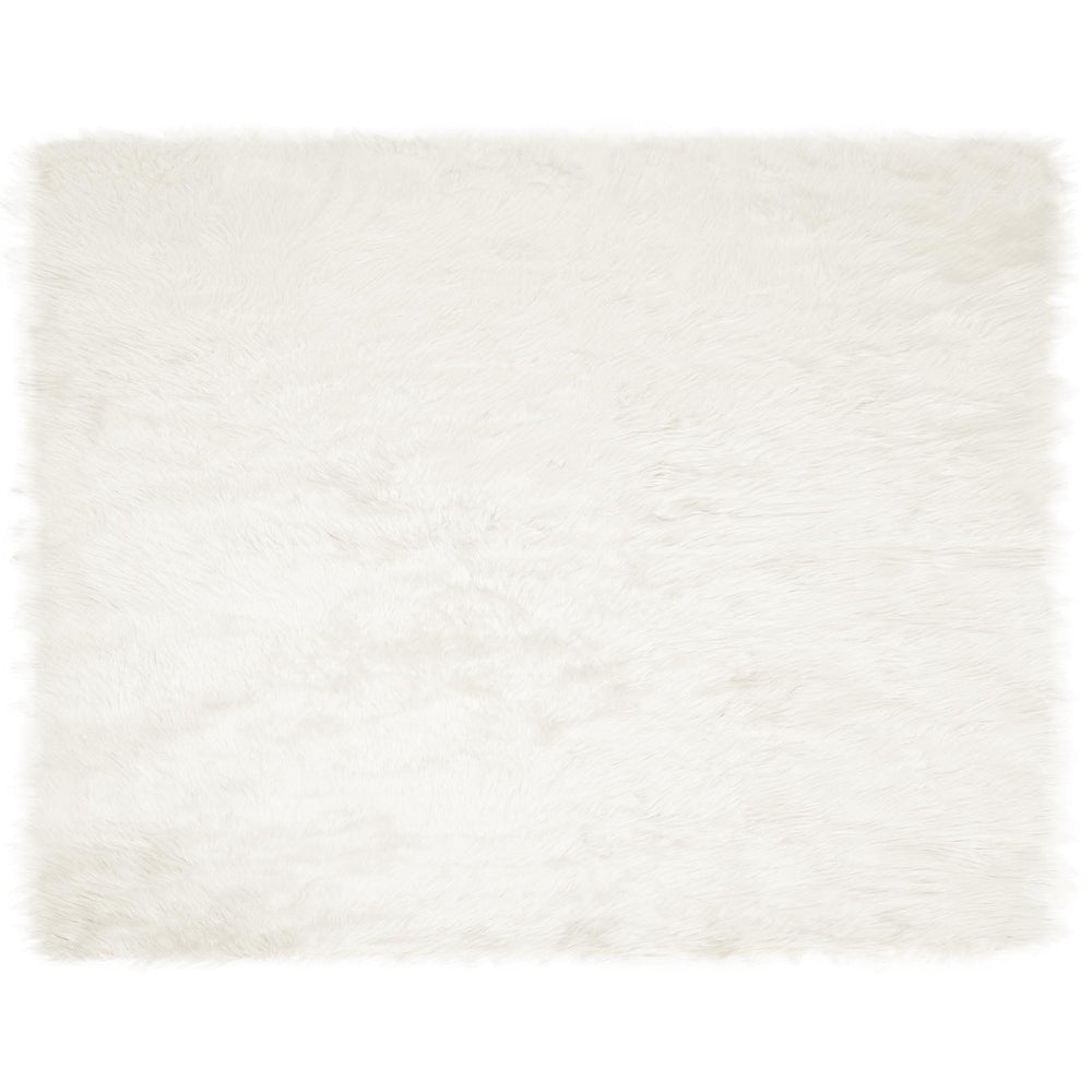 Vidaxl nep schapenvacht tapijt tafalla wit 200 x 280 cm polyester