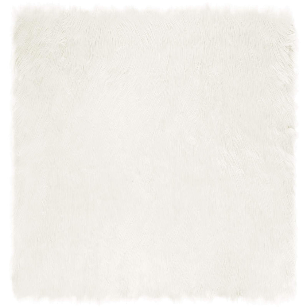 Vidaxl nep schapenvacht tapijt tafalla wit 120 x 120 cm polyester