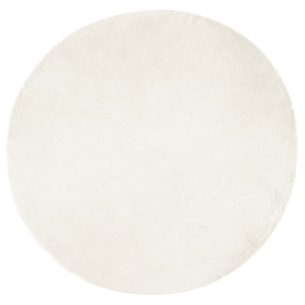 Vidaxl nep schapenvacht tapijt tafalla wit ø 100 cm polyester