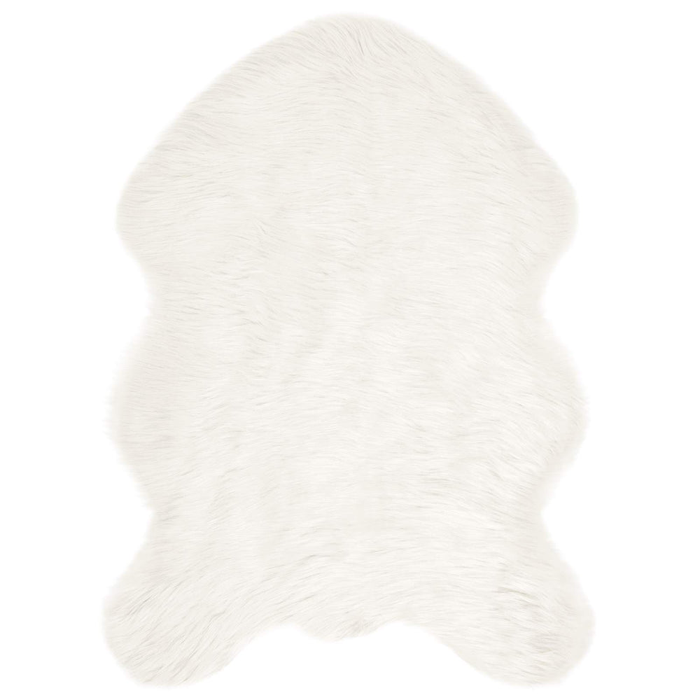 Vidaxl nep schapenvacht tapijt tafalla wit 60 x 90 cm polyester