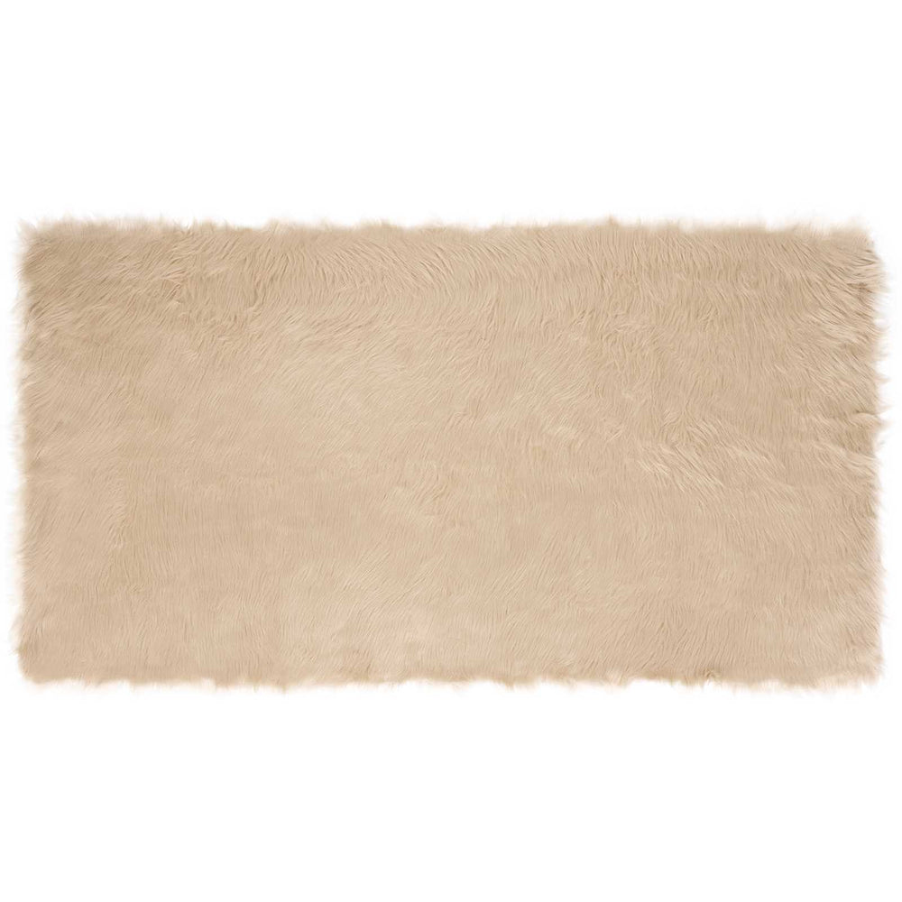 Vidaxl nep schapenvacht tapijt tafalla beige 80 x 150 cm polyester