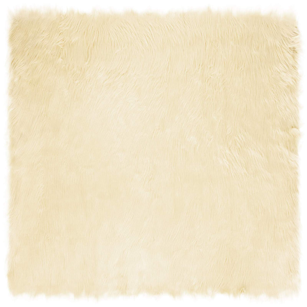 Vidaxl nep schapenvacht tapijt tafalla crème 160 x 160 cm polyester