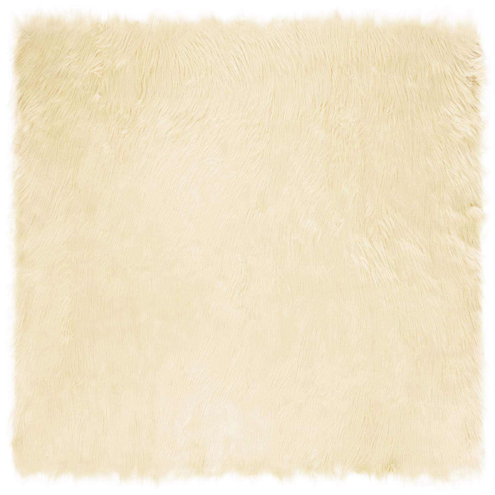 Vidaxl nep schapenvacht tapijt tafalla crème 160 x 160 cm polyester
