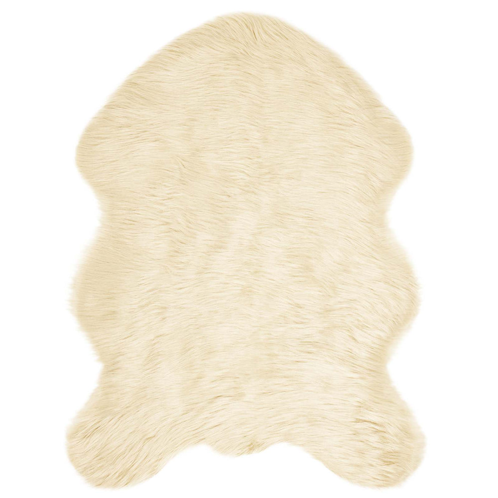 Vidaxl nep schapenvacht tapijt tafalla crème 80 x 120 cm polyester