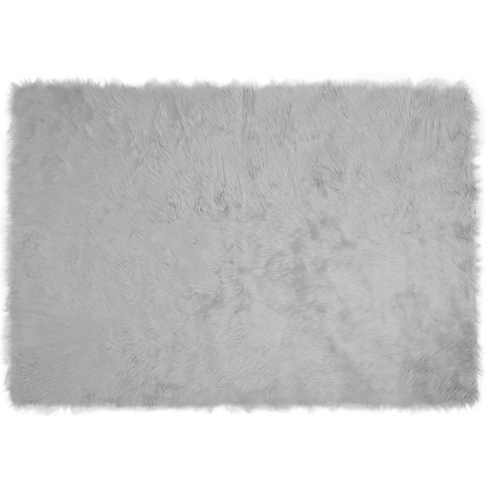 Vidaxl nep schapenvacht tapijt tafalla grijs 120 x 170 cm polyester