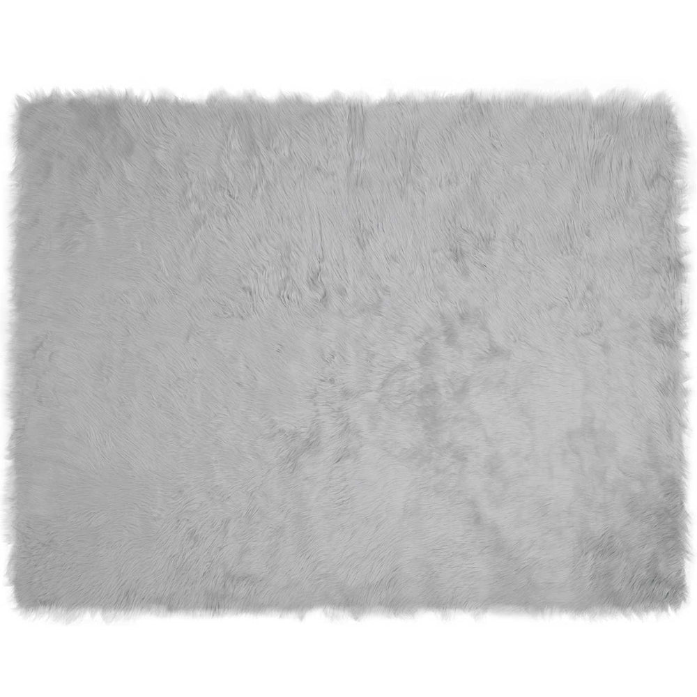 Vidaxl nep schapenvacht tapijt tafalla grijs 240 x 340 cm polyester