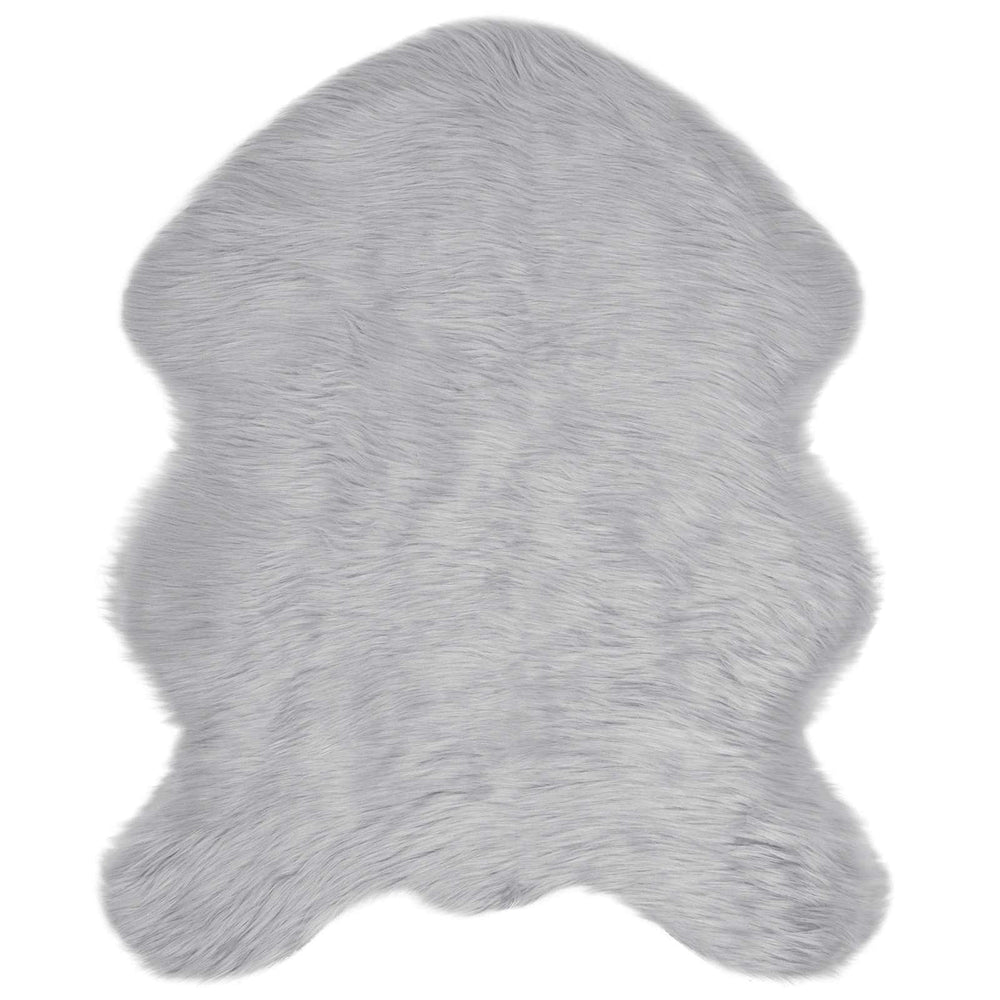 Vidaxl nep schapenvacht tapijt tafalla grijs 50 x 80 cm polyester