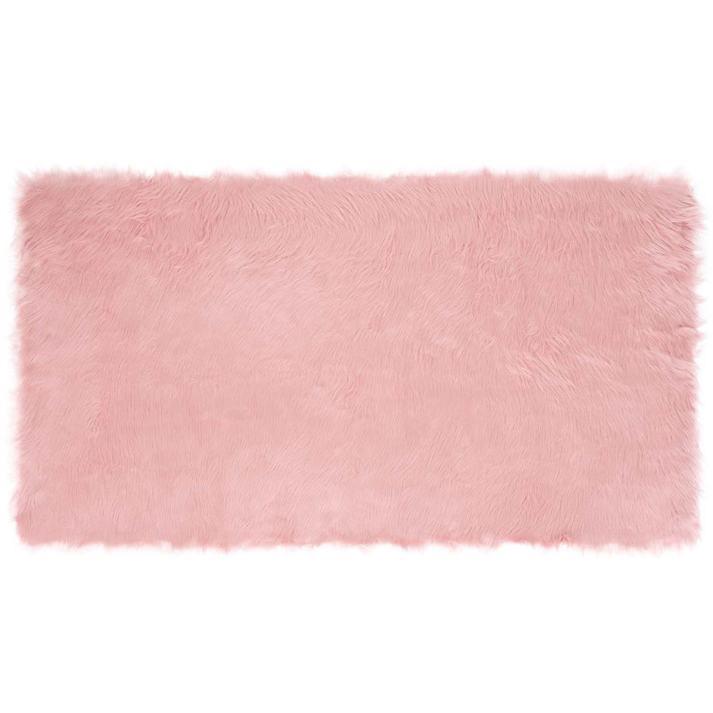 Vidaxl nep schapenvacht tapijt tafalla roze 60 x 110 cm polyester