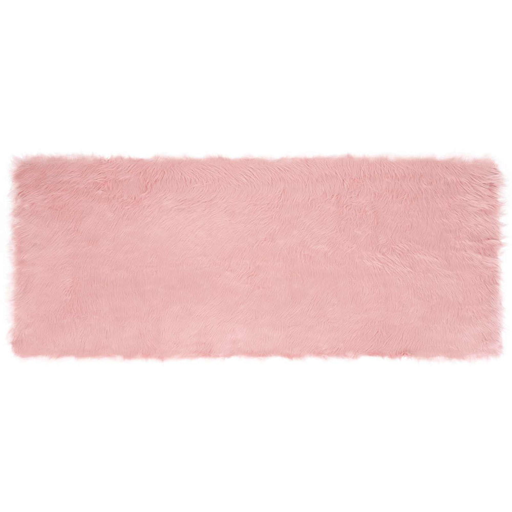 Vidaxl nep schapenvacht tapijt tafalla roze 80 x 200 cm polyester