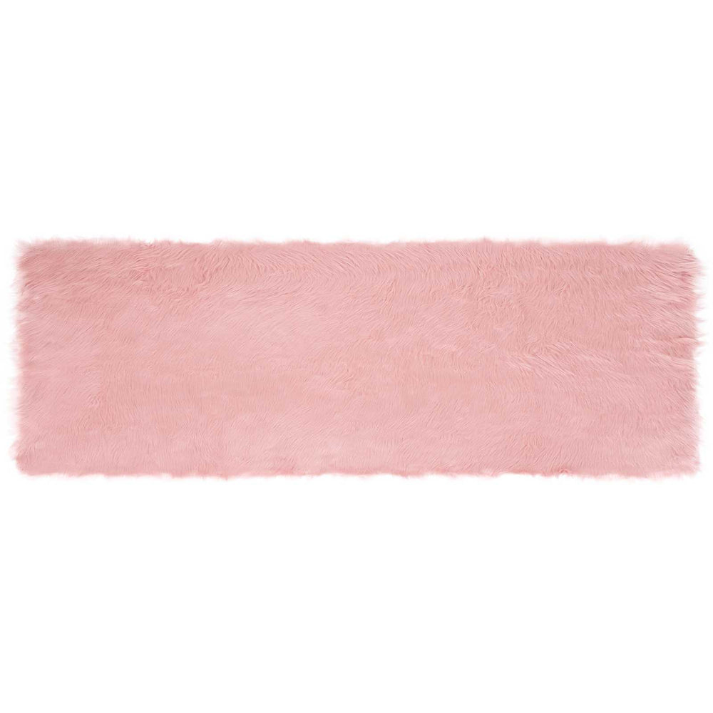 Vidaxl nep schapenvacht tapijt tafalla roze 80 x 250 cm polyester